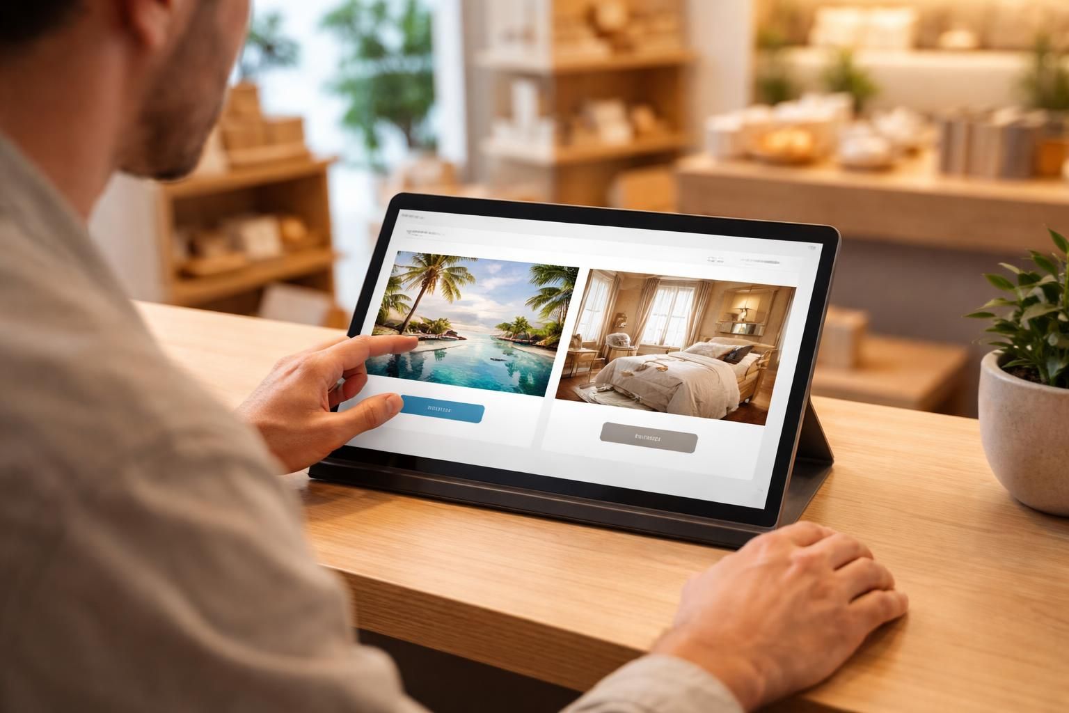 A/B test sur place : Tablette tactile pour comparer deux offres en boutique