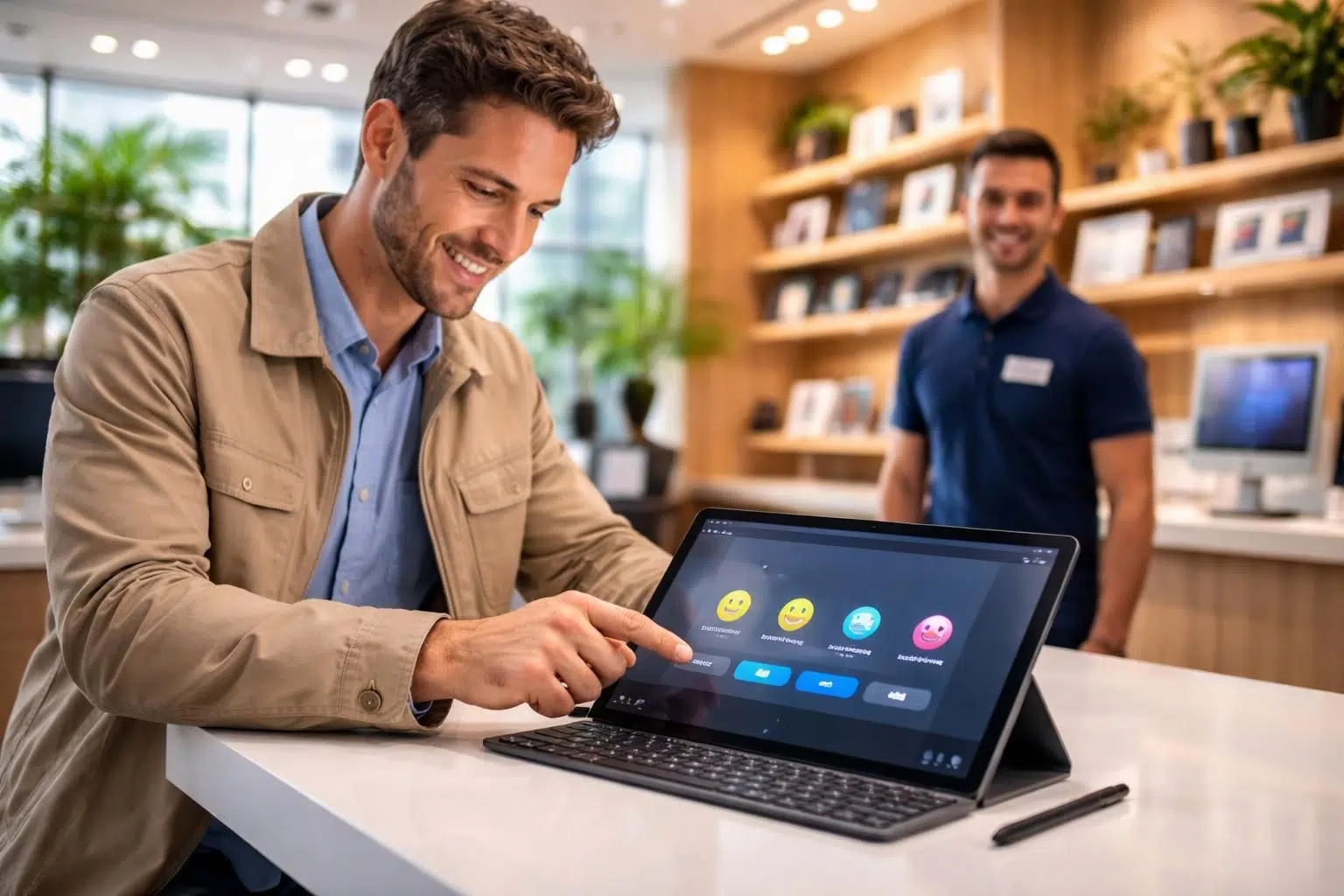 optimisez la collecte d'avis google en boutique grâce à l'utilisation de tablettes samsung, pour une expérience client rapide et efficace.