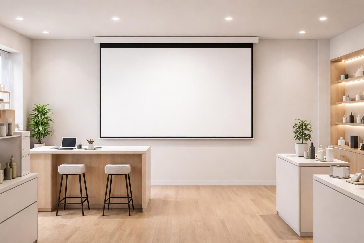 Câblage : rendre Écran de projection propre et discret en point de vente