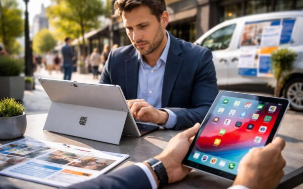 Surface vs iPad : arbitrer Tablette tactile Microsoft pour marketing terrain