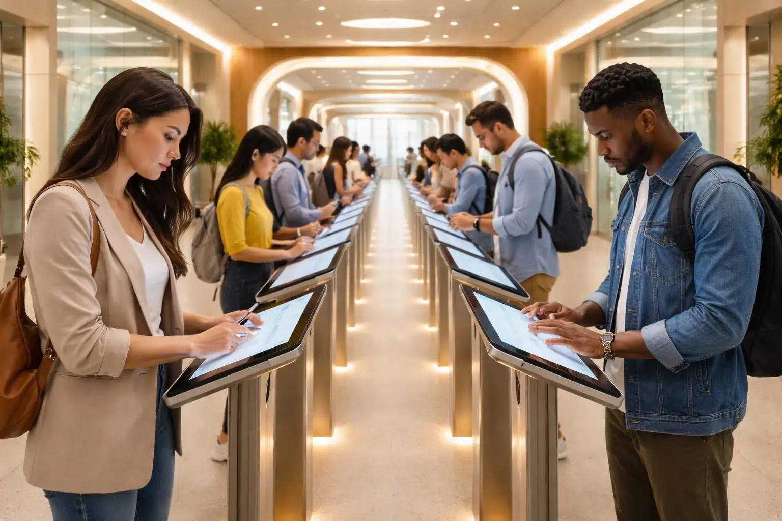optimisez l'accueil de vos visiteurs grâce à une tablette tactile et transformez-le en un tunnel de qualification efficace. facilitez la collecte d'informations et améliorez l'expérience utilisateur.